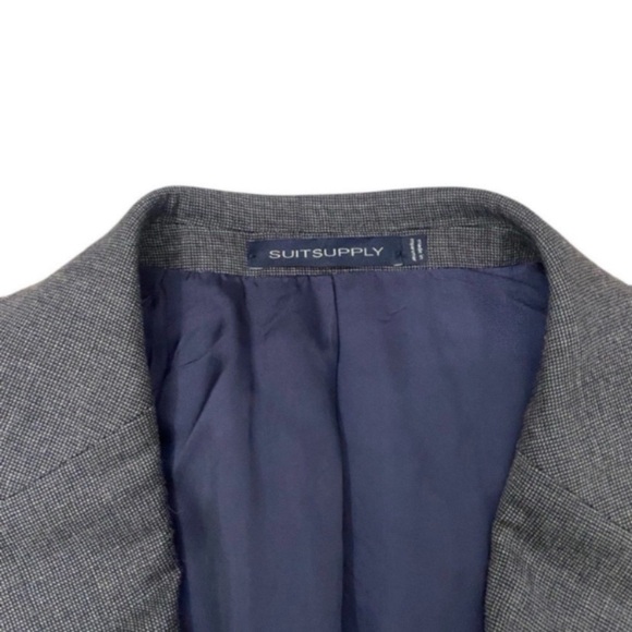Suitsupply Lazio Blazer 52 Slim Fit Gray Pure Wool Angelico Fabric Single Breast - Picture 2 of 9